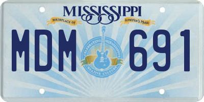 MS license plate MDM691