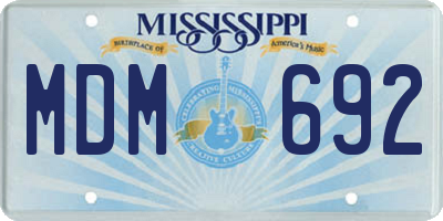 MS license plate MDM692