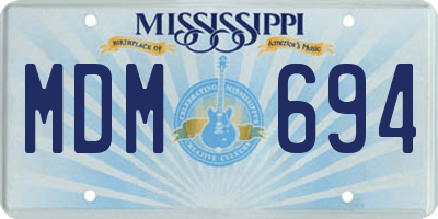 MS license plate MDM694