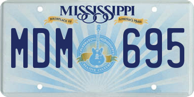 MS license plate MDM695