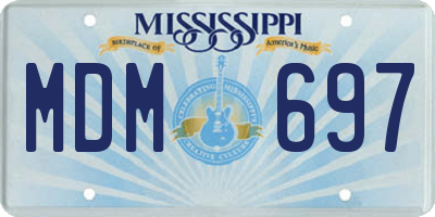 MS license plate MDM697