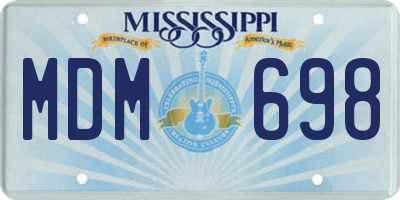 MS license plate MDM698