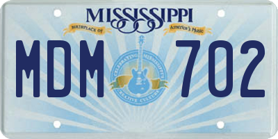 MS license plate MDM702