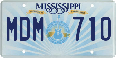 MS license plate MDM710