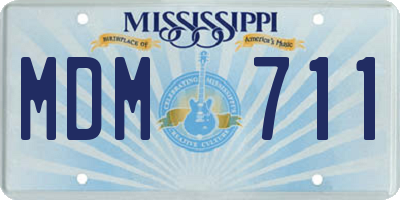 MS license plate MDM711