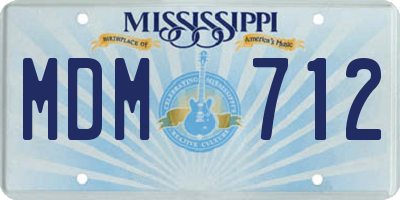 MS license plate MDM712