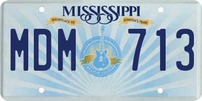 MS license plate MDM713