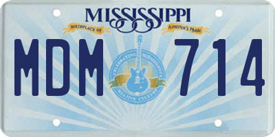 MS license plate MDM714