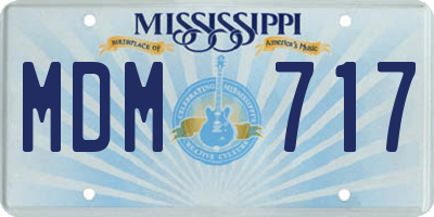 MS license plate MDM717