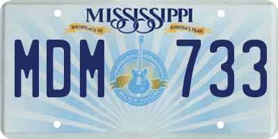 MS license plate MDM733