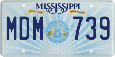 MS license plate MDM739