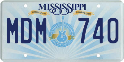 MS license plate MDM740