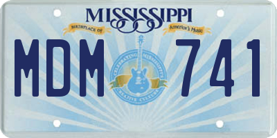 MS license plate MDM741