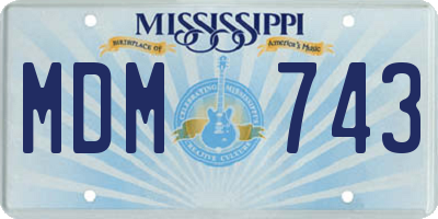MS license plate MDM743