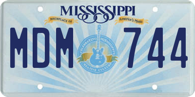 MS license plate MDM744