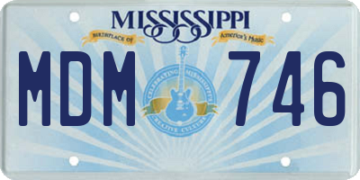 MS license plate MDM746