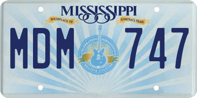 MS license plate MDM747