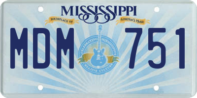 MS license plate MDM751