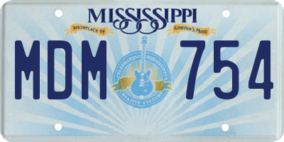 MS license plate MDM754
