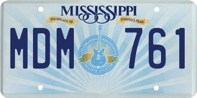MS license plate MDM761