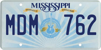 MS license plate MDM762
