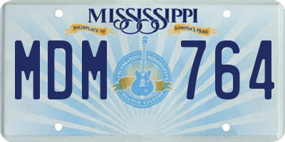 MS license plate MDM764