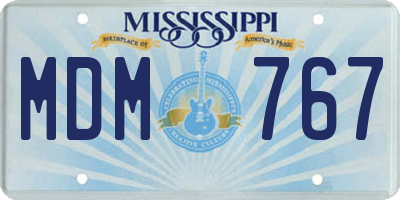 MS license plate MDM767