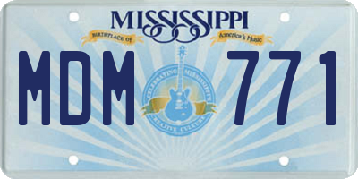 MS license plate MDM771
