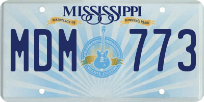 MS license plate MDM773