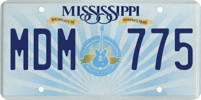 MS license plate MDM775
