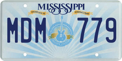MS license plate MDM779