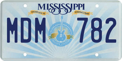 MS license plate MDM782