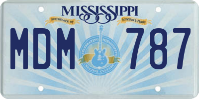 MS license plate MDM787