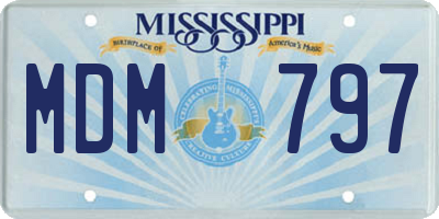 MS license plate MDM797
