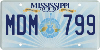 MS license plate MDM799
