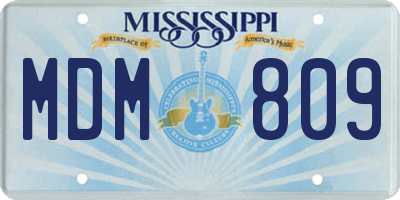 MS license plate MDM809