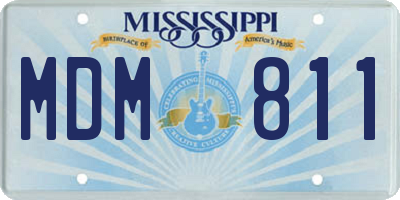MS license plate MDM811