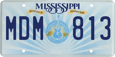 MS license plate MDM813