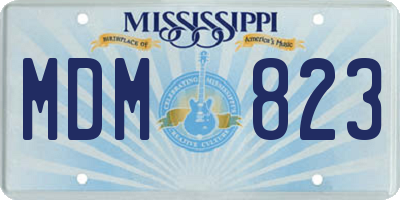 MS license plate MDM823