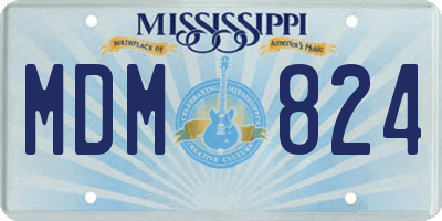 MS license plate MDM824