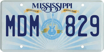 MS license plate MDM829