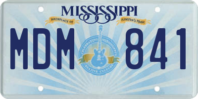 MS license plate MDM841