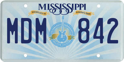 MS license plate MDM842