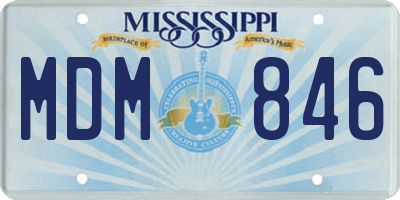 MS license plate MDM846