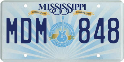 MS license plate MDM848
