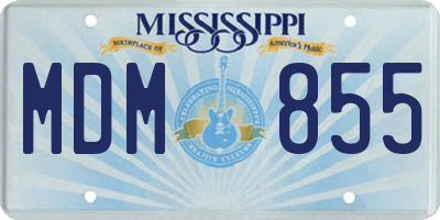 MS license plate MDM855