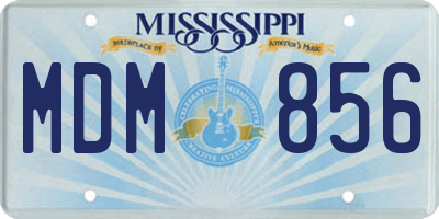 MS license plate MDM856