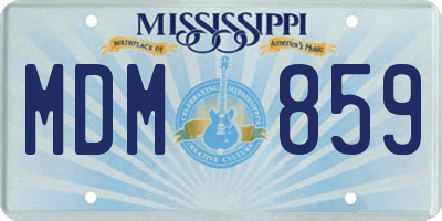 MS license plate MDM859