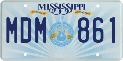 MS license plate MDM861