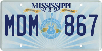 MS license plate MDM867